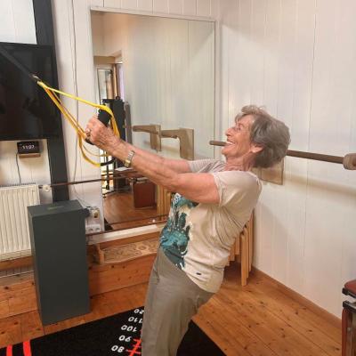 Frau Köhler beim Training