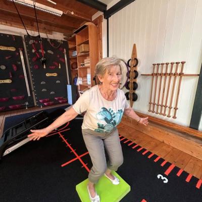 Frau Köhler beim Training